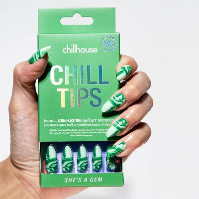 Chillhouse Chill Tips Press-On Fake Nails Shes a Gem 24ct - New This is Beauty US