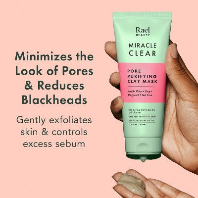 Rael Miracle Clear Pore Purifying Kaolin Clay Face Mask 3.4 fl oz - New This is Beauty US
