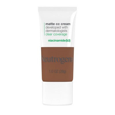 Neutrogena Clear Coverage Flawless Matte Color Correcting Cream, Full-Coverage 9.0 Cinnamon - New This is Beauty US
