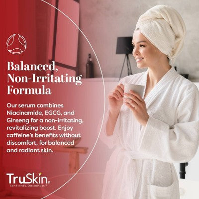 TruSkin Caffeine Facial Serum with Matcha Green Tea and Ginseng 1 fl oz - New This is Beauty US