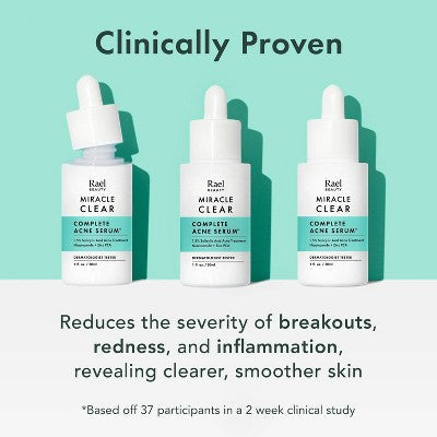 Rael Miracle Clear Complete Acne Treatment Face Serum 1oz - New This is Beauty US