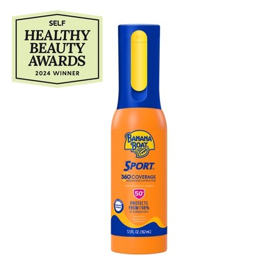 Banana Boat Sport 360 Coverage Advanced Control Mist Sunscreen Sprayer SPF 50 5.5 fl oz - Imperfect Container This is Beauty US
