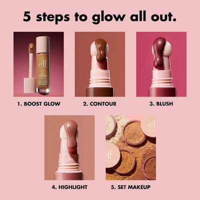 e.l.f. Halo Glow Liquid Filter Highlighter 5.5 Medium/Tan 1.06 fl oz - New This is Beauty US