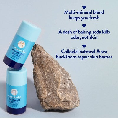 Megababe The Geo Deo Multi-Mineral Daily Solid Deodorant 2.6oz - New This is Beauty US