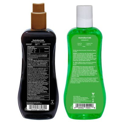 Australian Gold SPF 15 Spray Gel with Bronzer & Soothing Aloe 2ct/16 fl oz - New This is Beauty US