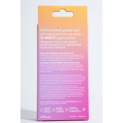 Chillhouse Chill Tips Press-On Fake Nails Sunset Sorbet 24ct - New This is Beauty US