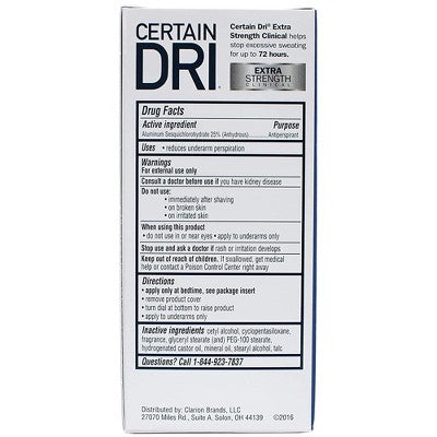 Certain Dri Extra Strength Solid Antiperspirants and Deodorant Powder Fresh 1.7 oz. - New This is Beauty US