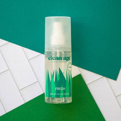 Clean Age Fresh AHA Deodorant + Body Spray for Teens 4 fl oz - New This is Beauty US