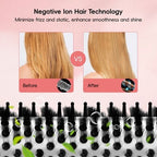 NICEBAY Heated Thermal Brush, Electric Curling Brush & Round Brush Styler with Anti-Scald Nylon Bristles - Imperfect Box This is Beauty US