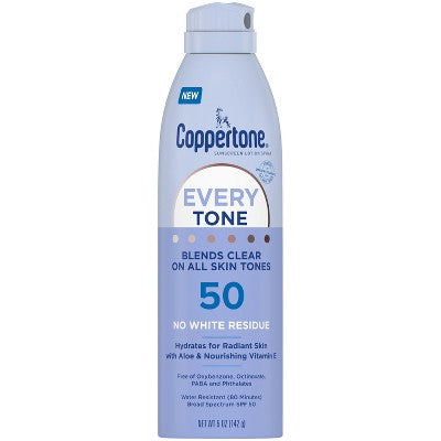 Coppertone Every Tone Sunscreen Spray SPF 50 5oz - New This is Beauty US