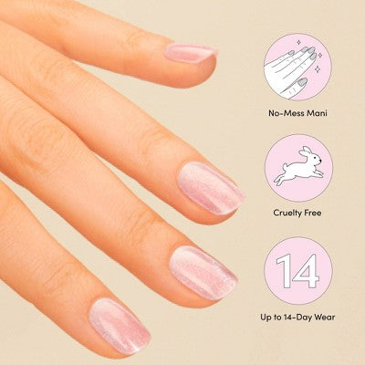 Dashing Diva Glaze Semi-Cured Gel Nail Polish Strips Ballerina Blush 32ct - New This is Beauty US