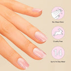Dashing Diva Glaze Semi-Cured Gel Nail Polish Strips Ballerina Blush 32ct - New This is Beauty US
