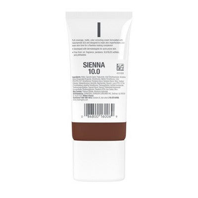 Neutrogena Clear Coverage Flawless Matte CC Cream - Full Coverage 10.0 Sienna This is Beauty US