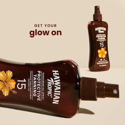 Hawaiian Tropic Tanning Oil Pump Spray SPF 15 8 fl oz - New This is Beauty US