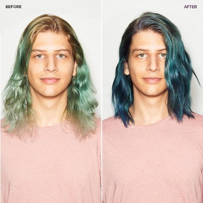 Overtone Smoky Sapphire Hair Mask- Semi-Permanent Hair Dye & Color Conditioner Misty Turquoise for Brown & Blonde Hair - New This is Beauty US