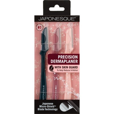 JAPONESQUE Precision Dermaplaner Facial Brush Razors 3ct - New This is Beauty US