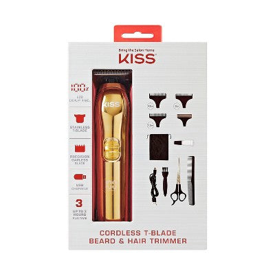 KISS Products Cordless T-Blade Beard & Hair Trimmer - New This is Beauty US