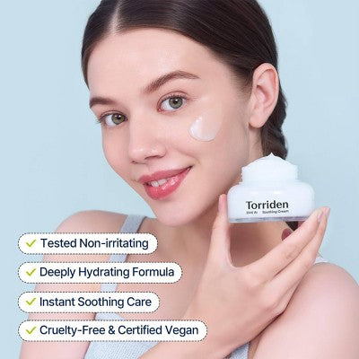 Torriden Dive-In Soothing Cream Calming; Deep Moisturization 2.7 fl oz - Imperfect Box This is Beauty US