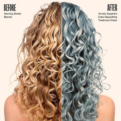 Overtone Smoky Sapphire Hair Mask- Semi-Permanent Hair Dye & Color Conditioner Misty Turquoise for Brown & Blonde Hair - New This is Beauty US