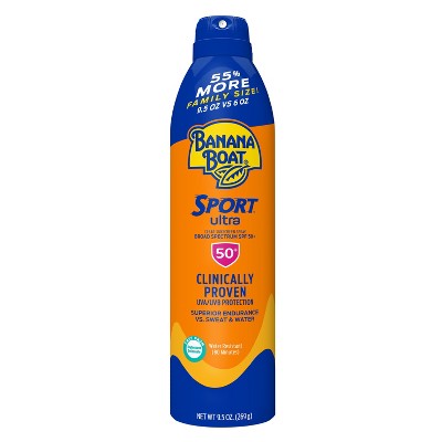 Banana Boat Ultra Sport Clear Sunscreen Spray SPF 50+ 9.5oz - Imperfect Container This is Beauty US