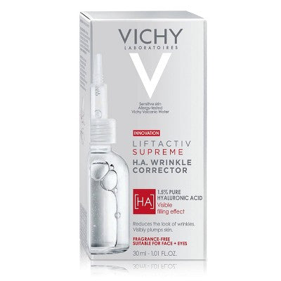 Vichy LiftActiv 1.5% Hyaluronic Acid Wrinkle Corrector, Hyaluronic Acid Face Serum with Vitamin C  1.01 fl oz - New This is Beauty US