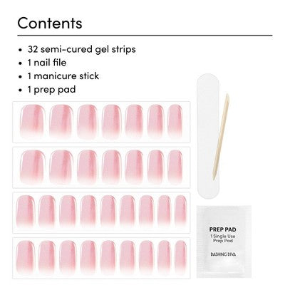 Dashing Diva Glaze Semi-Cured Gel Nail Polish Strips Jelly Glaze 32ct - New This is Beauty US