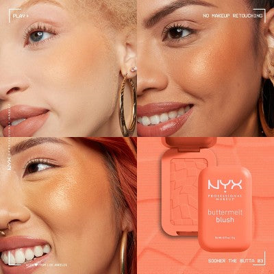NYX Professional Makeup Buttermelt Blush Sooner The Butta 0.17oz - New This is Beauty US