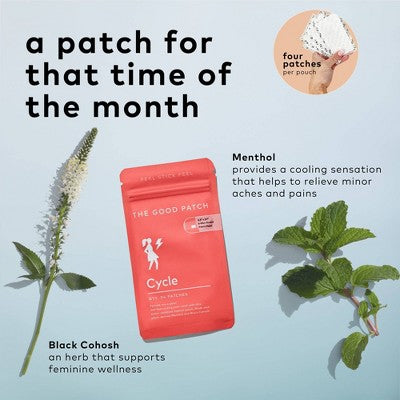 The Good Patch Cycle Plant-Based Vegan Wellness Patch 4ct. - New This is Beauty US