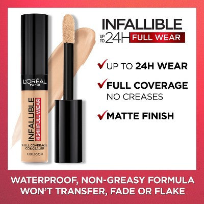 L'Oreal Paris Infallible Full Wear Waterproof Concealer 350 Bisque 0.33 fl oz - New This is Beauty US