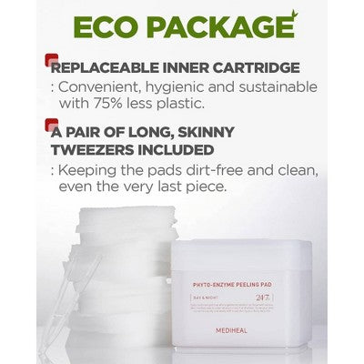 MEDIHEAL Phyto-enzyme Peeling Toner Pads 90ct - New This is Beauty US