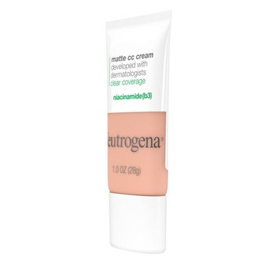 Neutrogena Clear Coverage Flawless Matte Color Correcting Cream, Full-Coverage 3.0 Vanilla - New This is Beauty US