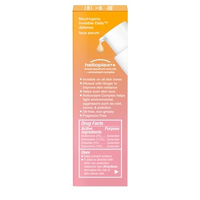 Neutrogena Invisible Daily Defense Sunscreen Face Serum SPF 60 1.7 fl oz - New This is Beauty US