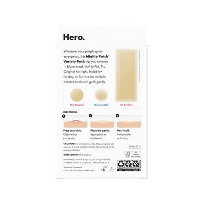 Hero Cosmetics Mighty Patch Variety Acne Pimple Patches 26ct - New This is Beauty US