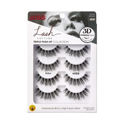 KISS Products Lash Couture 3D Volume False Eyelashes Robe 4ct - New This is Beauty US