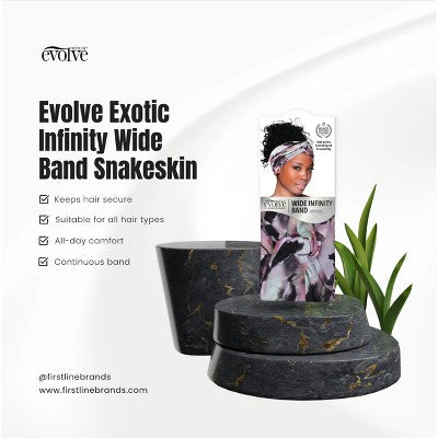 Evolve Products Wide Infinity Headband Snakeskin - New This is Beauty US