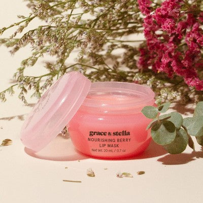 Grace & Stella Nourishing Berry Lip Mask 0.7oz/3ct - New This is Beauty US