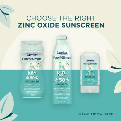 Coppertone Pure and Simple Kids Mineral Sunscreen Lotion SPF 50 6 fl oz - Imperfect Container This is Beauty US