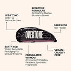 Overtone Black Velvet Daily Conditioner- Semi-Permanent Hair Color 4.5 oz - New This is Beauty US