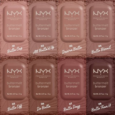 NYX Professional Makeup Buttermelt Bronzer 03 Deserve Butta (Light Medium Neutral) 0.17oz - New This is Beauty US