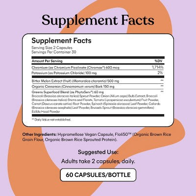 Lemme Curb Glucose and Cravings Support Capsules 60ct - New This is Beauty US
