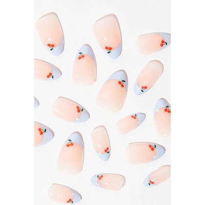 Chillhouse Chill Tips Press-On Fake Nails Cherry Picking 24ct - New This is Beauty US