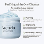 Arencia Rice Mochi Cleanser Fresh Blue Hyssop 4.23oz - New This is Beauty US
