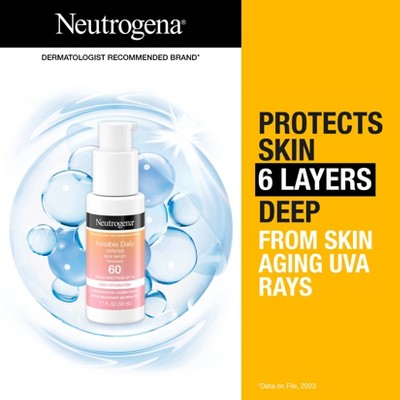 Neutrogena Invisible Daily Defense Sunscreen Face Serum SPF 60 1.7 fl oz - New This is Beauty US
