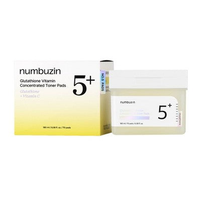 numbuzin No.5+ Glutathione Vitamin Concentrated Toner Pads 70ct - New This is Beauty US