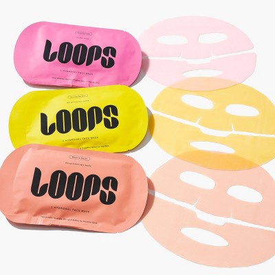 LOOPS Glow Gang Facial Mask 3ct/1.18oz - New This is Beauty US