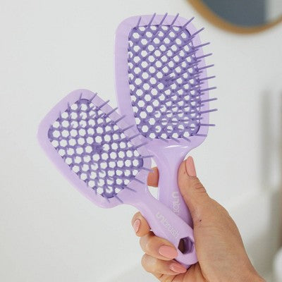 UNbrush Mini Pastel Detangling Hair Brush Lilac Light Purple - New This is Beauty US