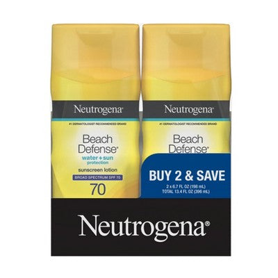 Neutrogena Beach Defense Lotion Twin Pack SPF 70 - New This is Beauty US
