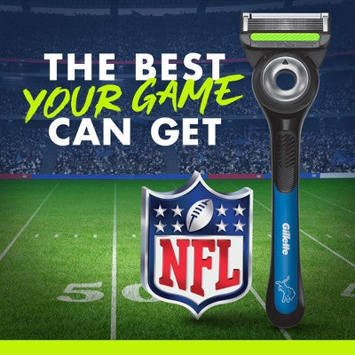 Gillette Labs Men's Special NFL Lions Edition Shaving Razor with 4 Refills and Magnetic Stand - New This is Beauty US