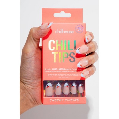 Chillhouse Chill Tips Press-On Fake Nails Cherry Picking 24ct - New This is Beauty US