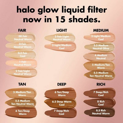 e.l.f. Halo Glow Liquid Filter Highlighter 6.5 Deep 1.06 fl oz - New This is Beauty US